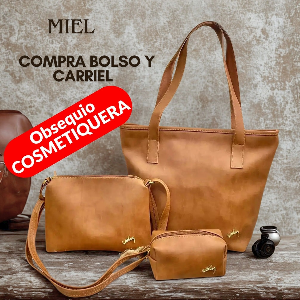 Exclusivo Trio En Cuero Dacota Dama VZL